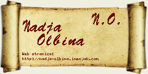 Nadja Olbina vizit kartica